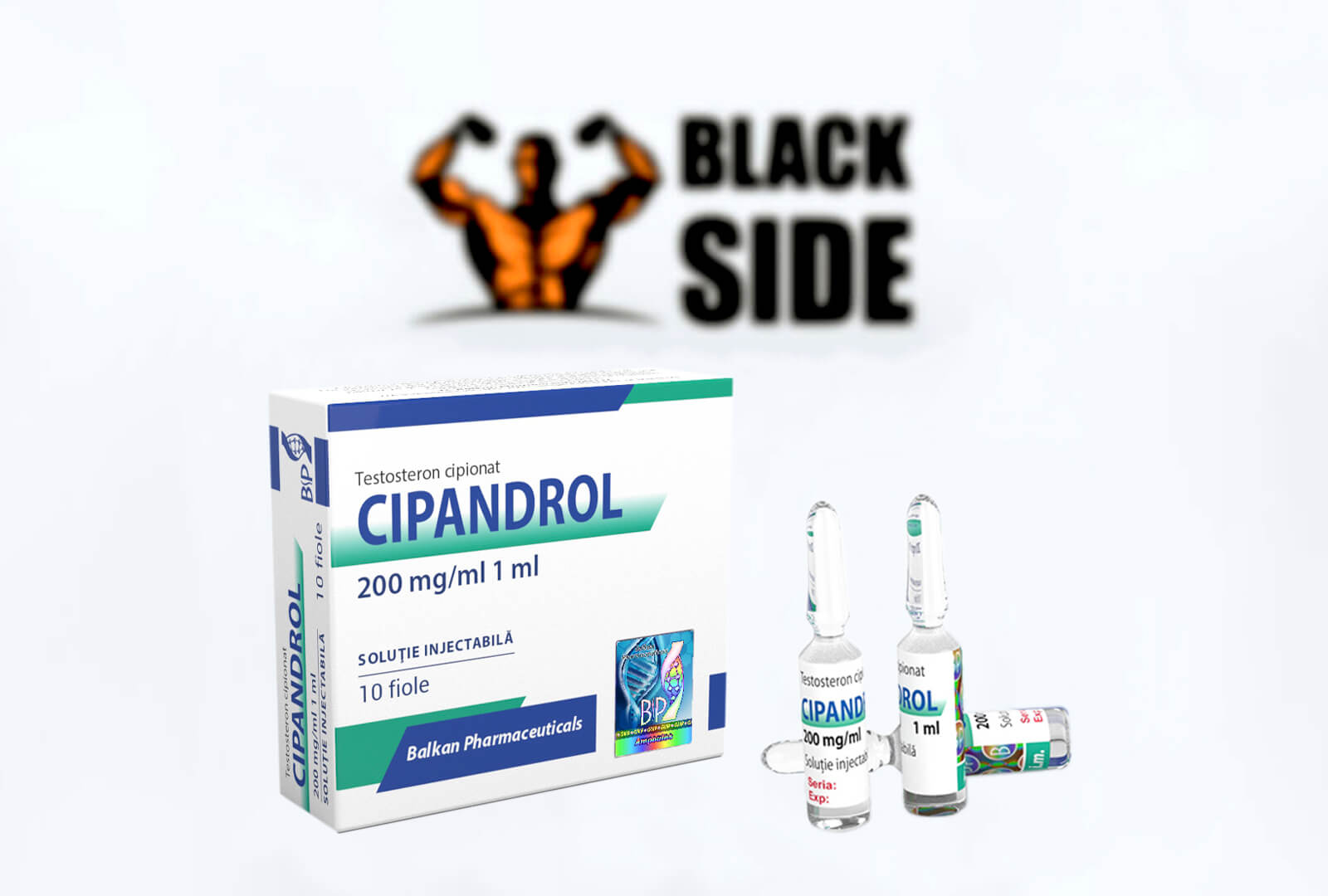 Cipandrol Тестостерон Ципионат Balkan Pharmaceuticals | 1 ампула/мл - 200 мг/мл - Black Side