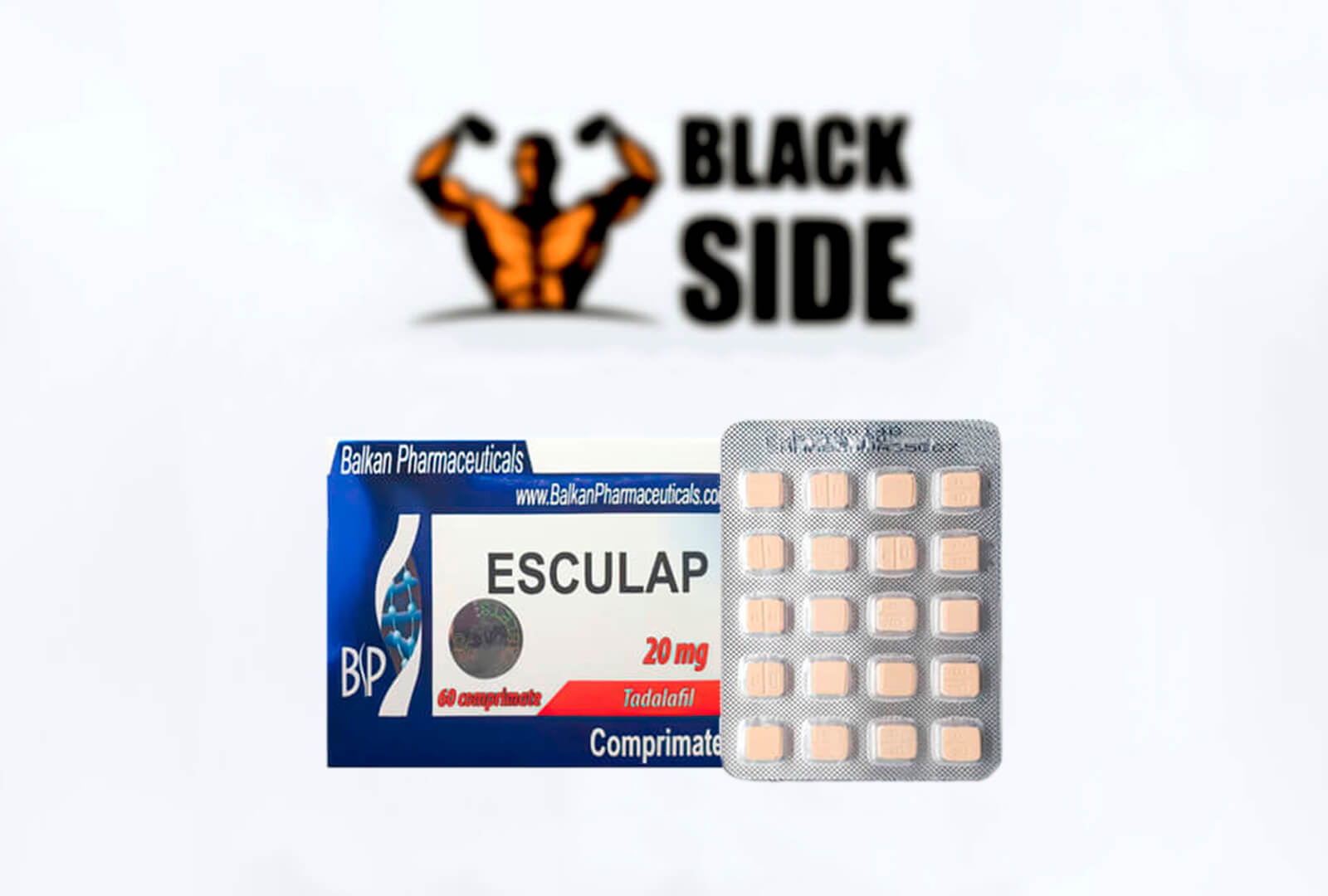 Esculap Cиалис Balkan Pharmaceuticals | 100 табл - 20 мг/табл - Black Side