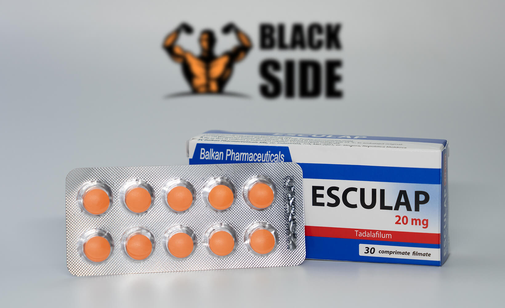 Esculap Cиалис Balkan Pharmaceuticals | 30 табл - 20 мг/табл - Black Side