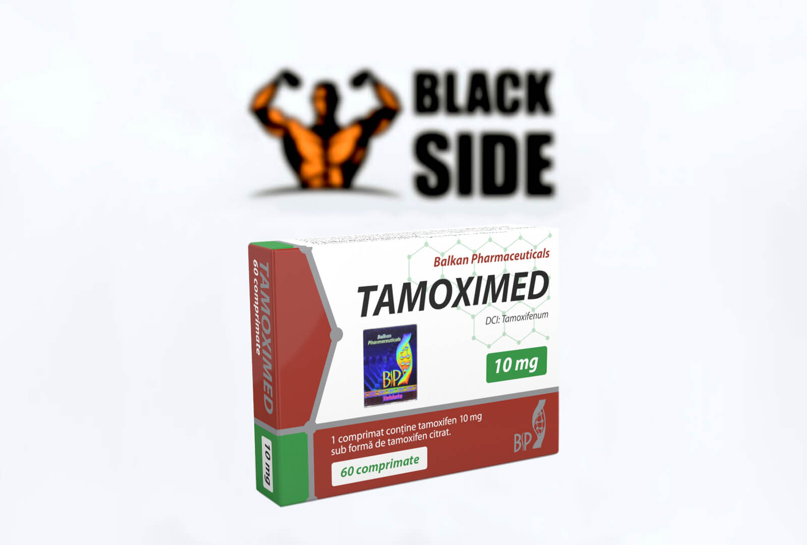 Tamoximed Тамоксифен - Balkan Pharmaceuticals | 20 табл - 10 мг/табл - Black Side