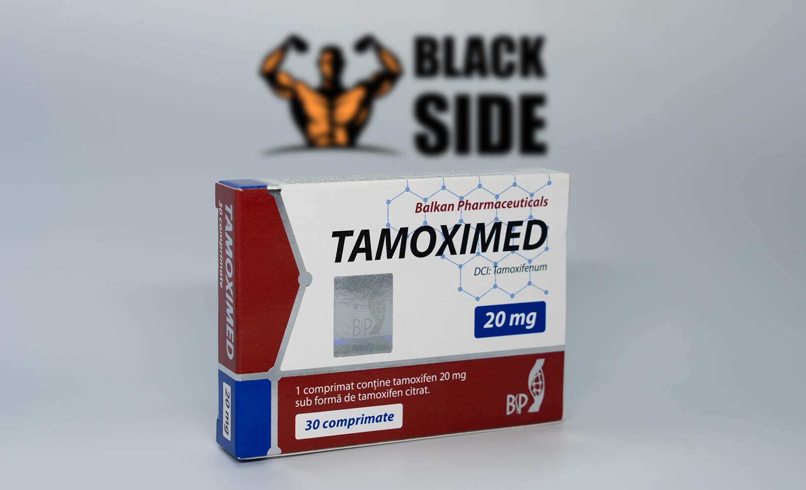 Tamoximed Тамоксифен Balkan Pharmaceuticals | 30 табл - 20 мг/табл - Black Side