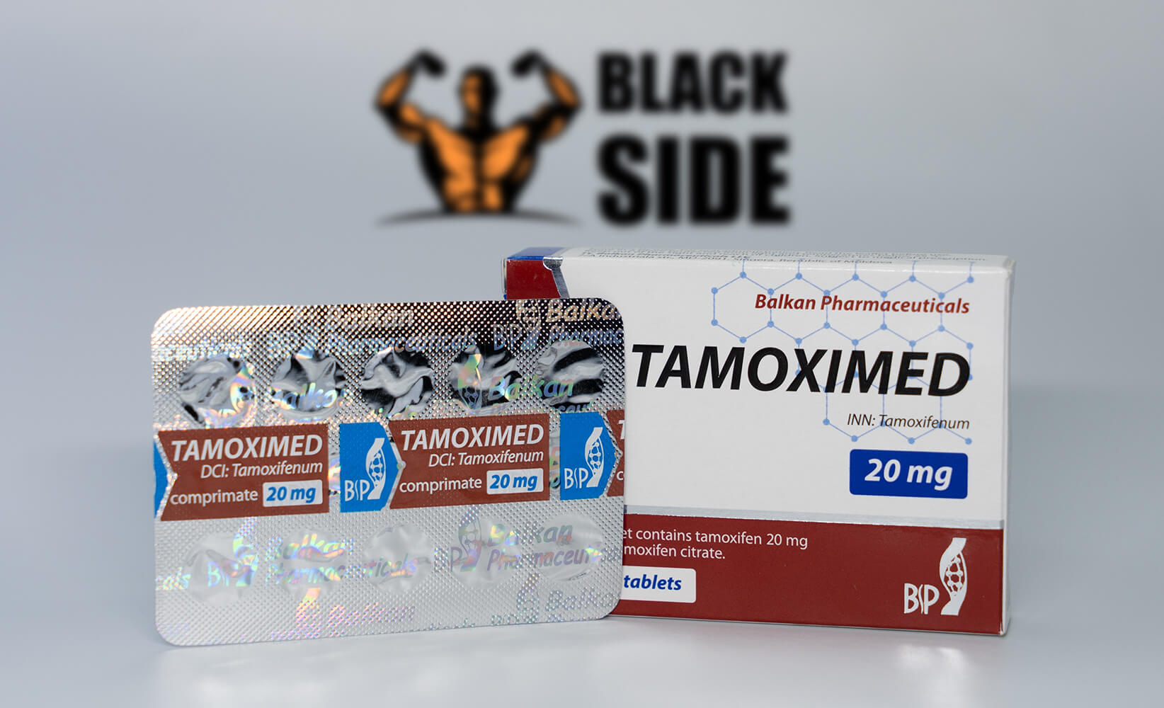 Tamoximed Тамоксифен Balkan Pharmaceuticals | 30 табл - 20 мг/табл - Black Side