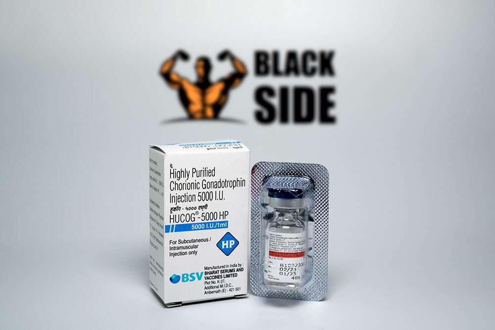 Highly Purified Chorionic Gonadotropin Injection Гонадотропин Хорионческий 5000 IU Bharat - Black Side