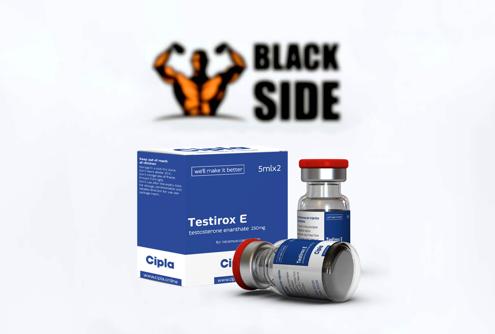 Testirox E Тестостерон Энантат Cipla | 10 мл - 250 мг/мл - Black Side