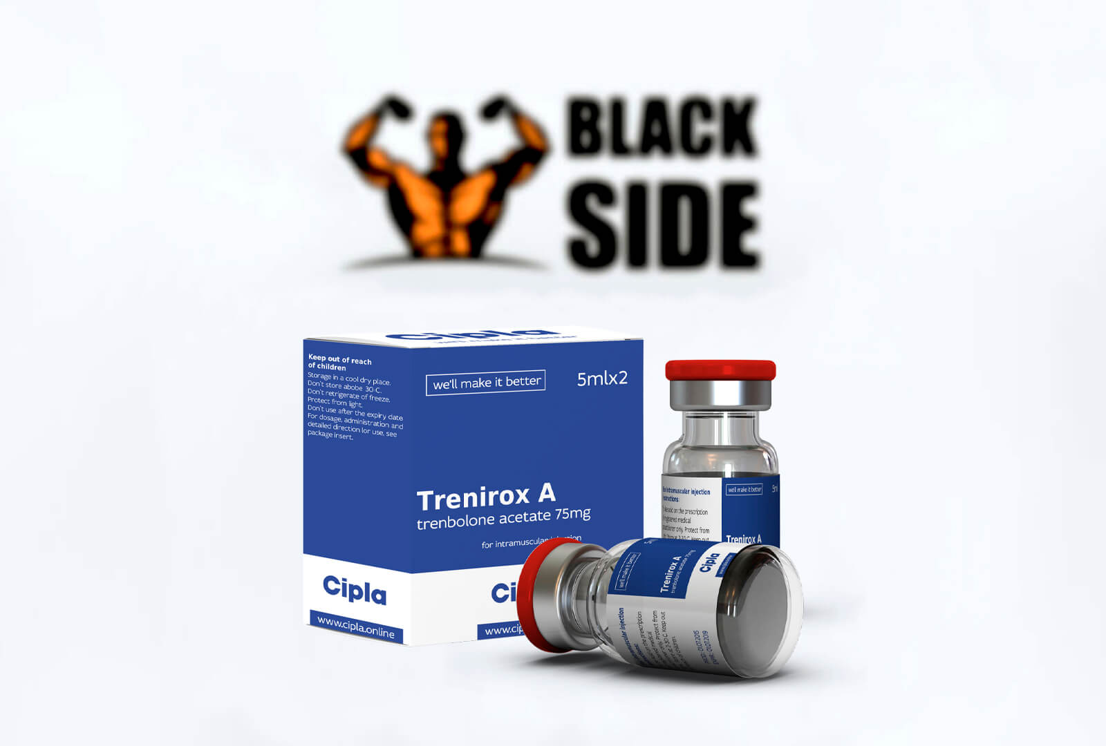 Trenirox A Тренболон Ацетат Cipla | 10 мл - 75 мг/мл - Black Side