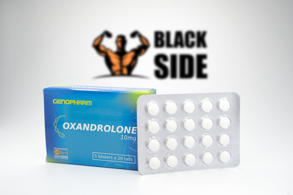Oxandrolone Оксандролон Genopharm | 20 табл - 10 мг/табл - Black Side