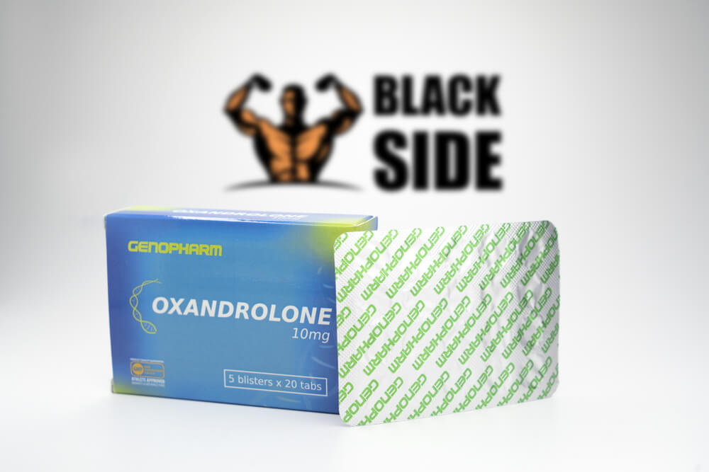 Oxandrolone Оксандролон Genopharm | 20 табл - 10 мг/табл - Black Side