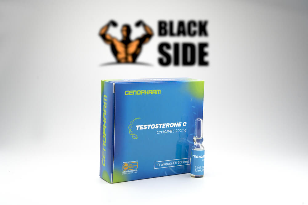 Testosterone C Тестостерон Ципионат Genopharm | 1 ампула/мл - 250 мг/мл - Black Side