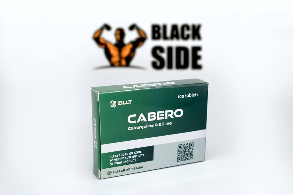Cabero Каберголин Zillt Medicine | 0.25 мг - 25 табл - Black Side