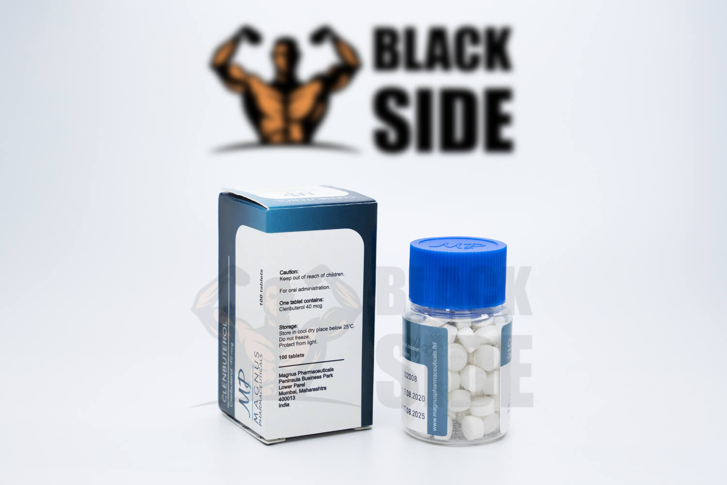 Clenbuterol Кленбутерол Magnus Pharmaceuticals | 100 табл - 40 мкг/табл - Black Side