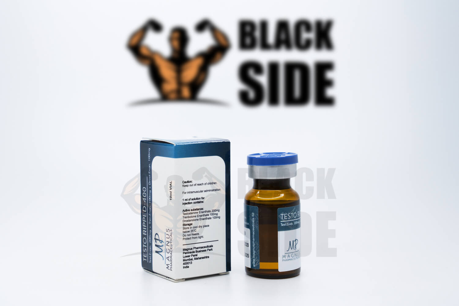 Testo Ripped-400 Тестостерон Микс Magnus Pharmaceuticals | 10 мл/флакон - Black Side