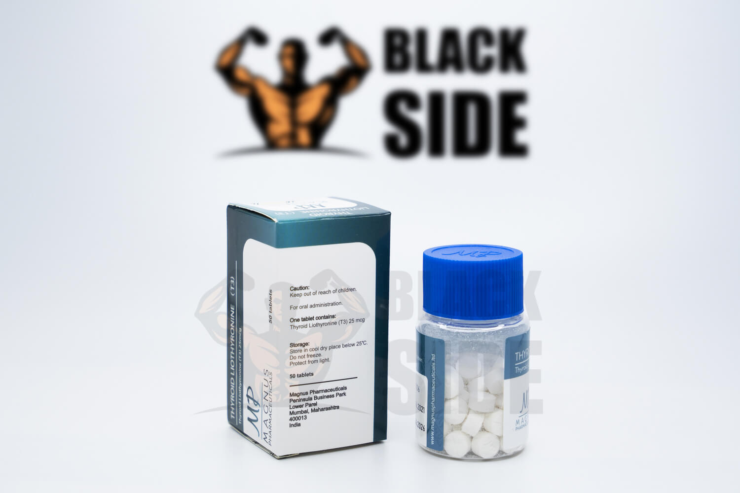 Thyroid Liothyronine Лиотиронин Magnus Pharmaceuticals | 50 табл - 25 mcg - Black Side