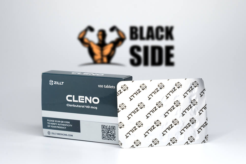 Cleno Кленбутерол Zillt Medicine | 100 табл - 40мкг/табл - Black Side