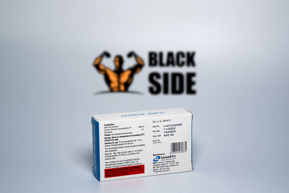Chorionic Gonadotropin Гонадотропин Хорионический Samarth IP EUTRIG-HP 2000 IU - Black Side