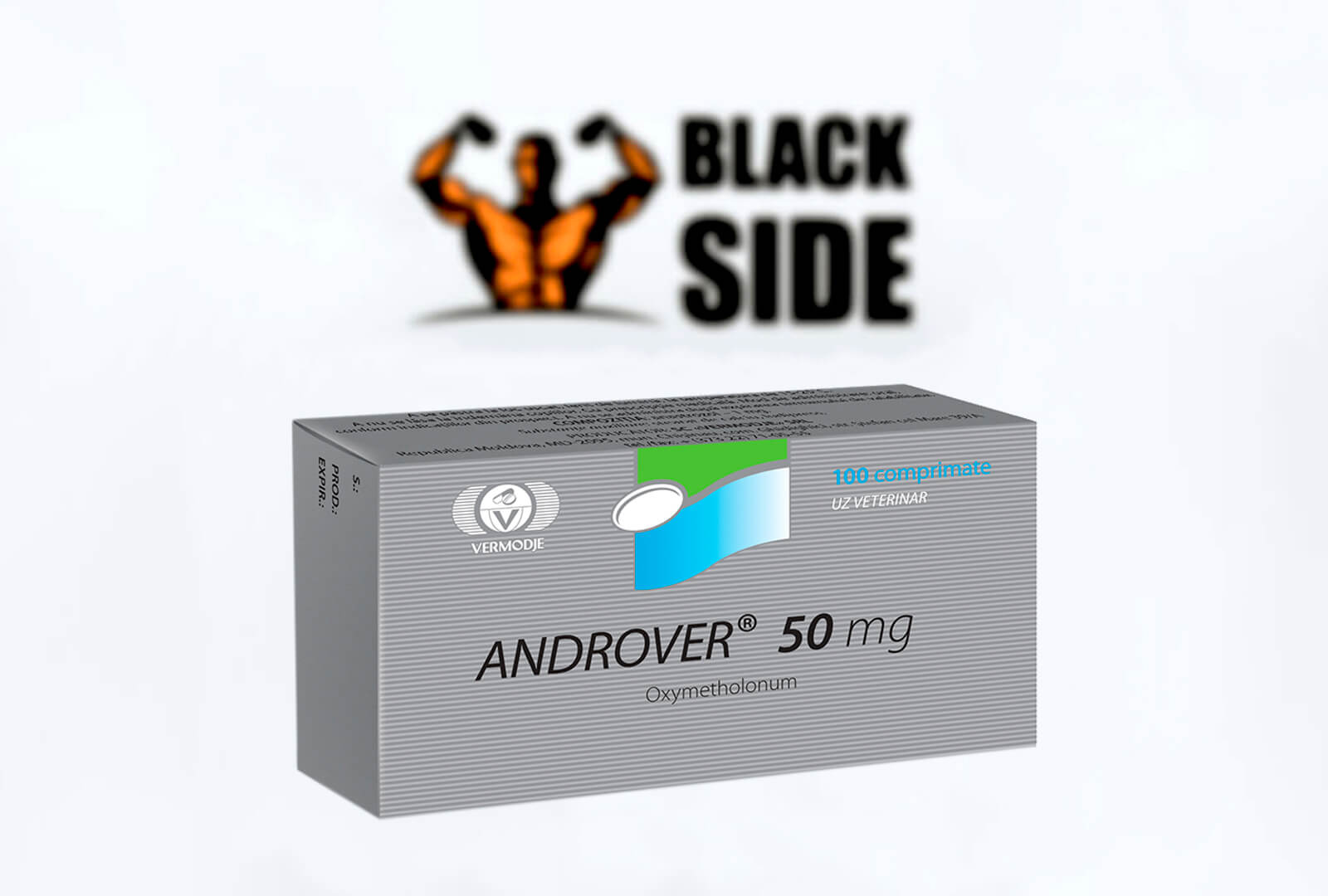 Androver Оксиметолон Vermodje | 50 табл - 50 мг/табл - Black Side