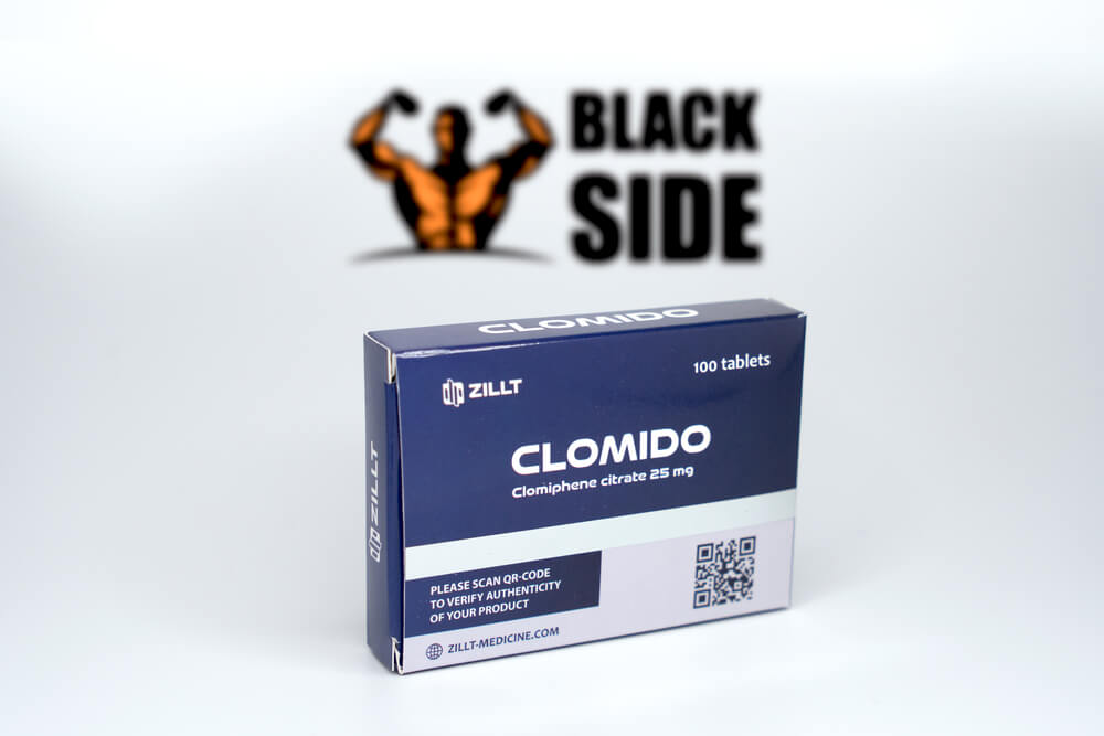 Clomido Кломид Zillt Medicine | 25 табл - 25 мг/табл - Black Side
