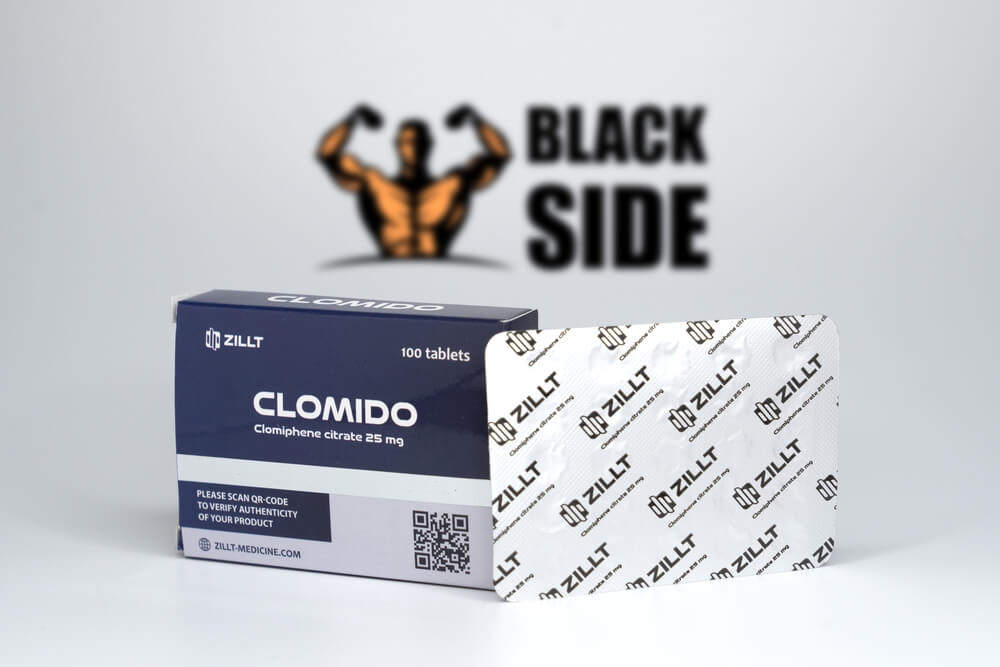 Clomido Кломид Zillt Medicine | 25 табл - 25 мг/табл - Black Side