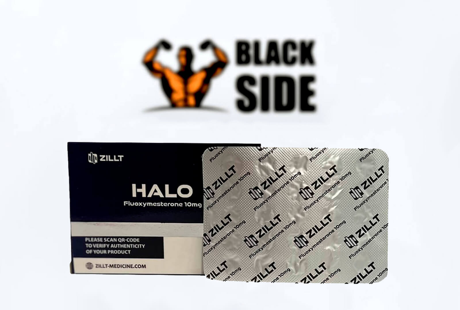 Halo Флюоксиместерон Zillt Medicine | 25 табл - 10 мг/табл - Black Side