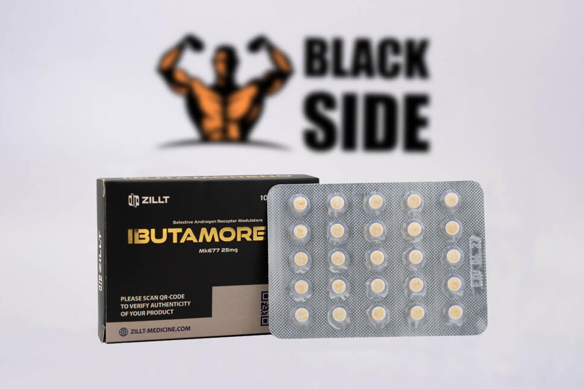 Ibutamoreno (MK677) Ибутаморен Zillt Medicine | 25 табл - 25 мг/табл - Black Side