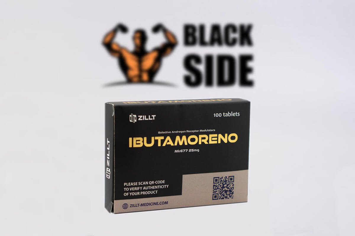 Ibutamoreno (MK677) Ибутаморен Zillt Medicine | 25 табл - 25 мг/табл - Black Side