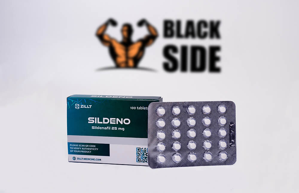 Sildeno Силденафил Zillt Medicine | 25 табл - 25 мг/табл - Black Side