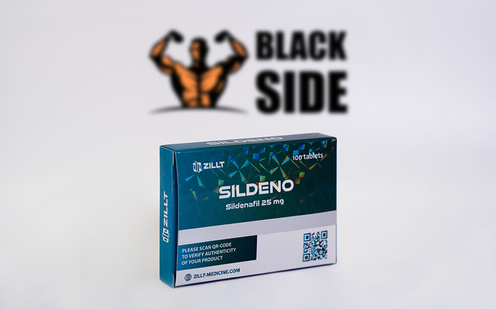 Sildeno Силденафил Zillt Medicine | 25 табл - 25 мг/табл - Black Side