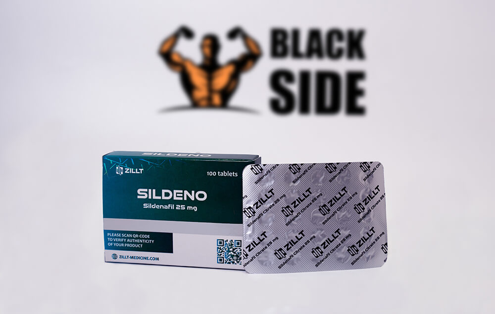 Sildeno Силденафил Zillt Medicine | 25 табл - 25 мг/табл - Black Side
