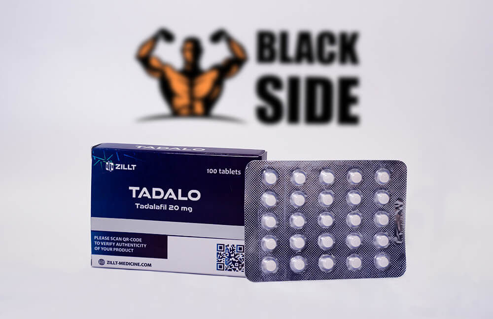 Tadalo Тадалафил Zillt Medicine | 25 табл - 20 мг/табл - Black Side