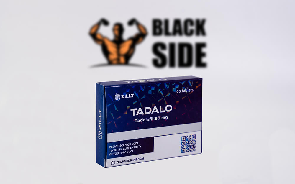 Tadalo Тадалафил Zillt Medicine | 25 табл - 20 мг/табл - Black Side