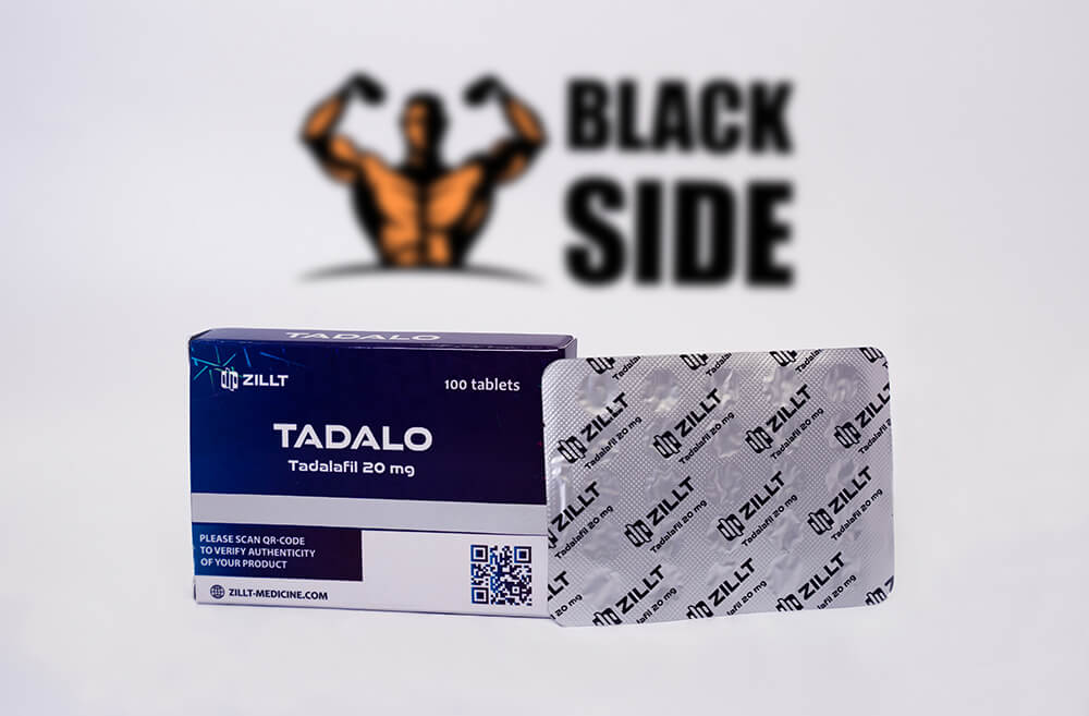 Tadalo Тадалафил Zillt Medicine | 25 табл - 20 мг/табл - Black Side